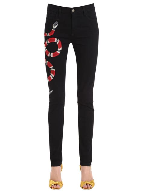 womens gucci jeans|gucci snake jeans women.